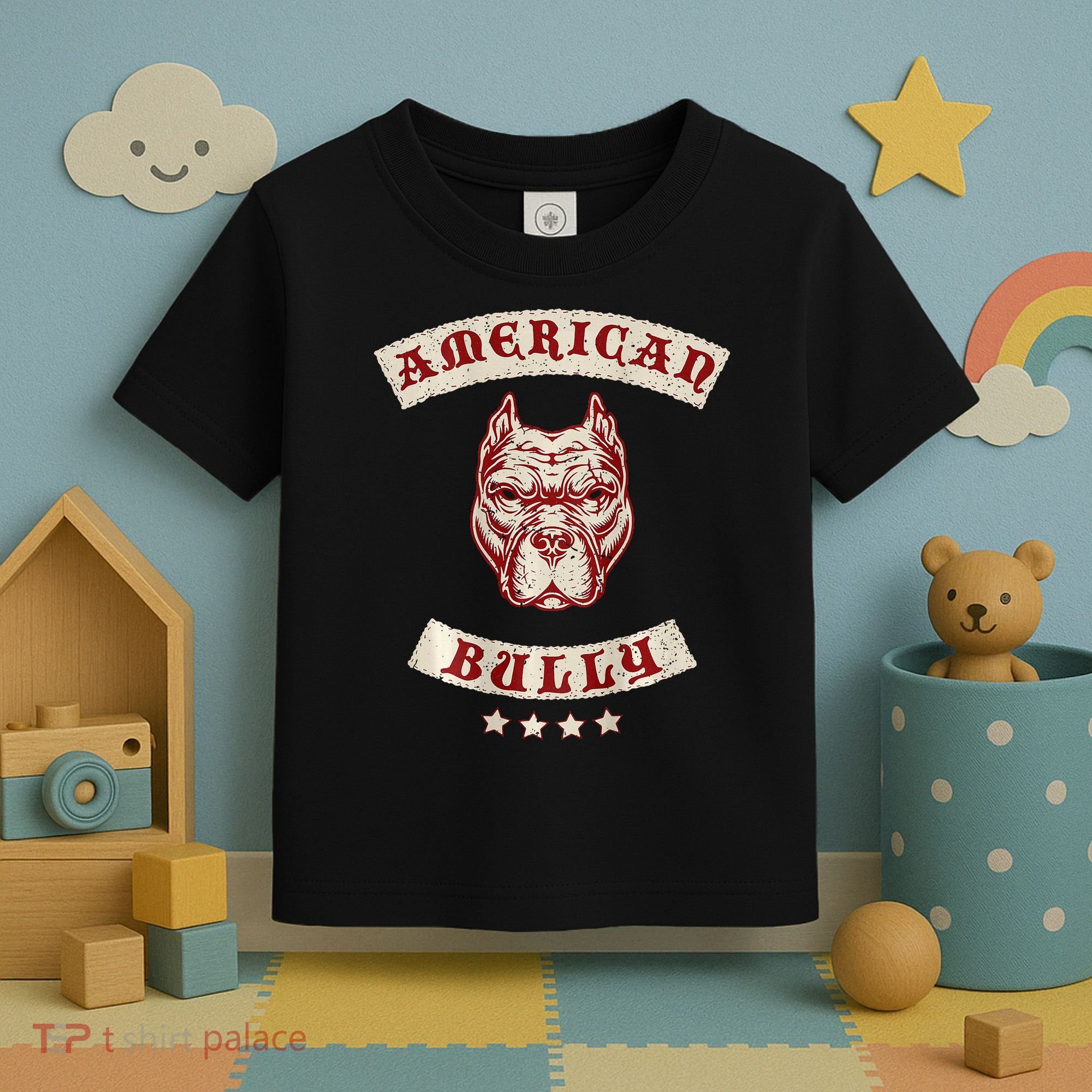 Pit Bull American Bully Dog Breed Mc Style Toddler T-Shirt