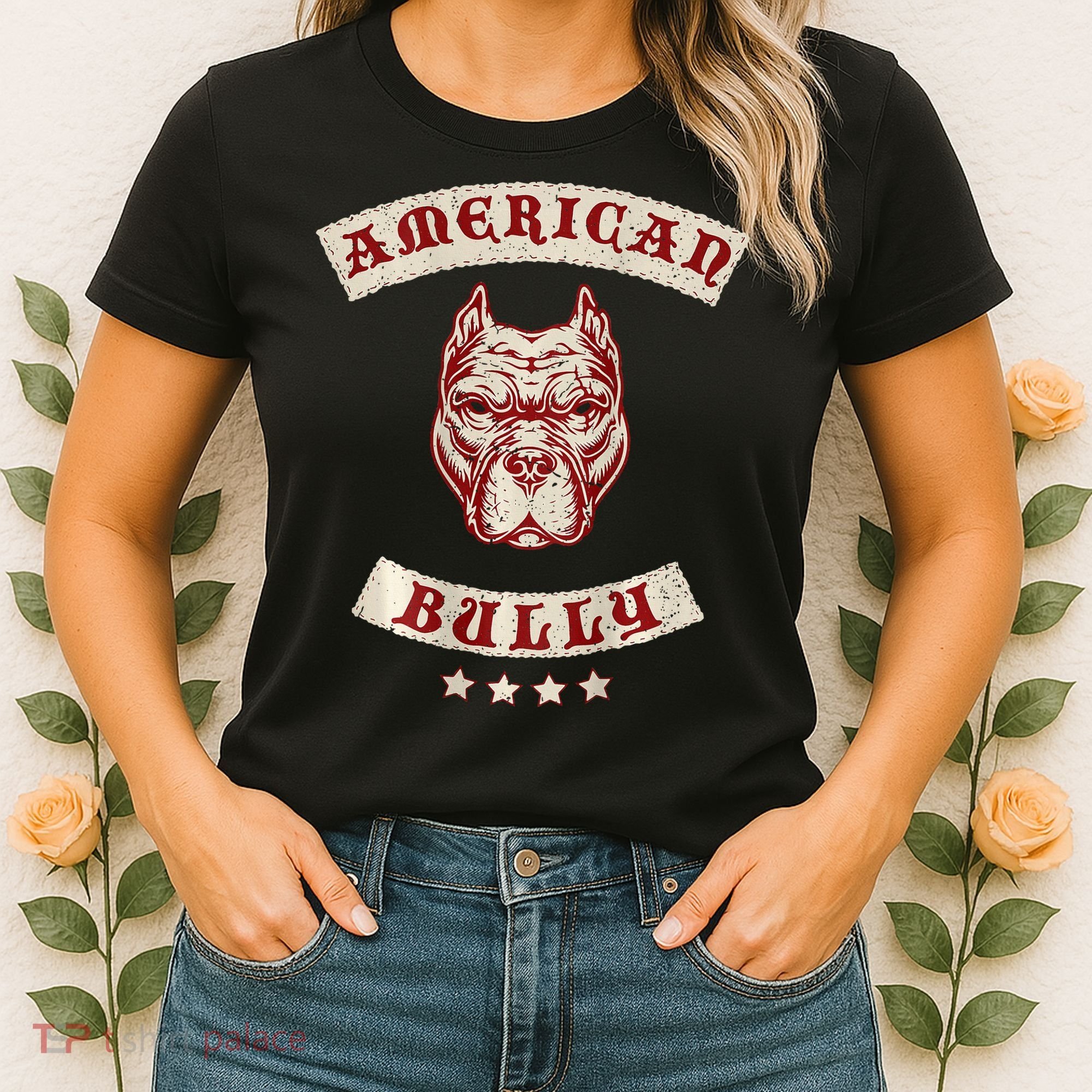 Pit Bull American Bully Dog Breed Mc Style Women's T-Shirt
