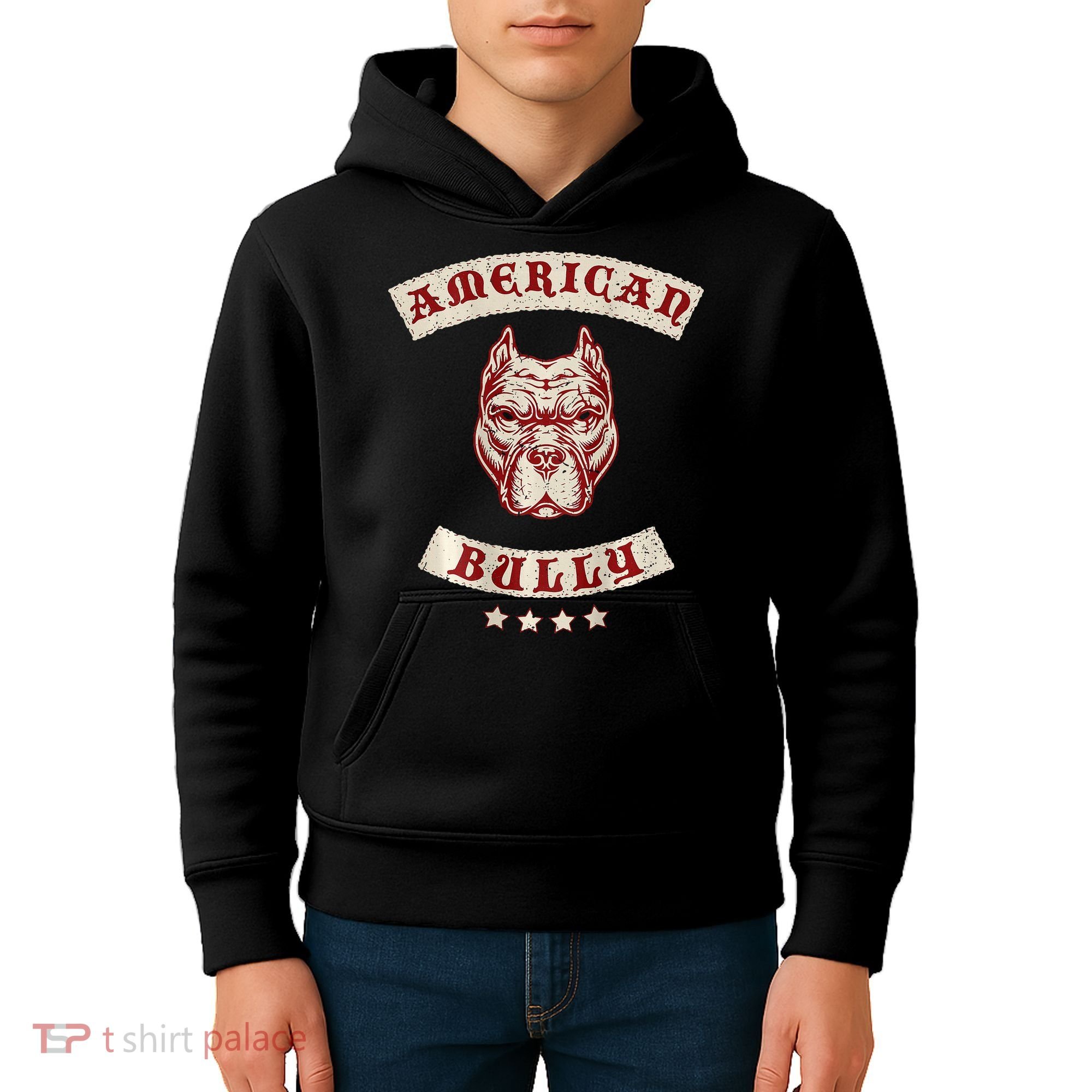 Pit Bull American Bully Dog Breed Mc Style Kids Hoodie