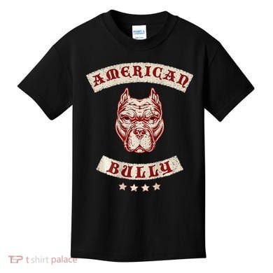 Pit Bull American Bully Dog Breed Mc Style Kids T-Shirt