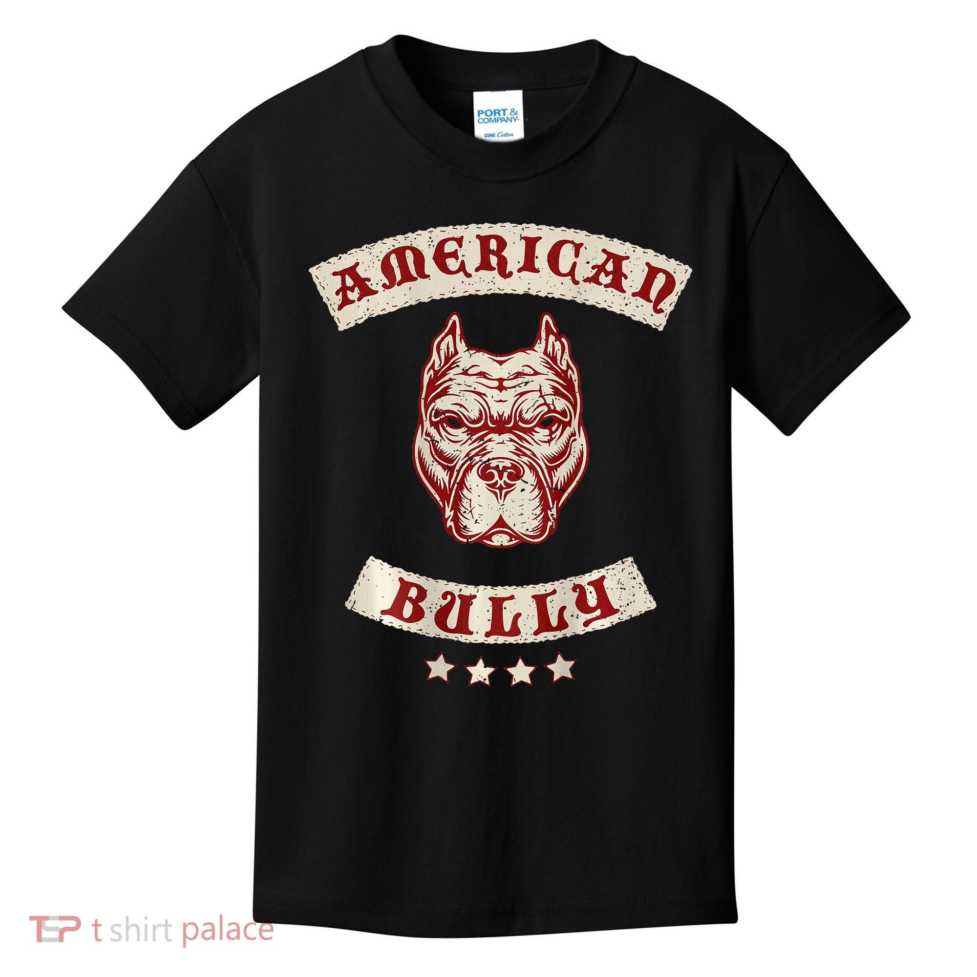Pit Bull American Bully Dog Breed Mc Style Kids T-Shirt