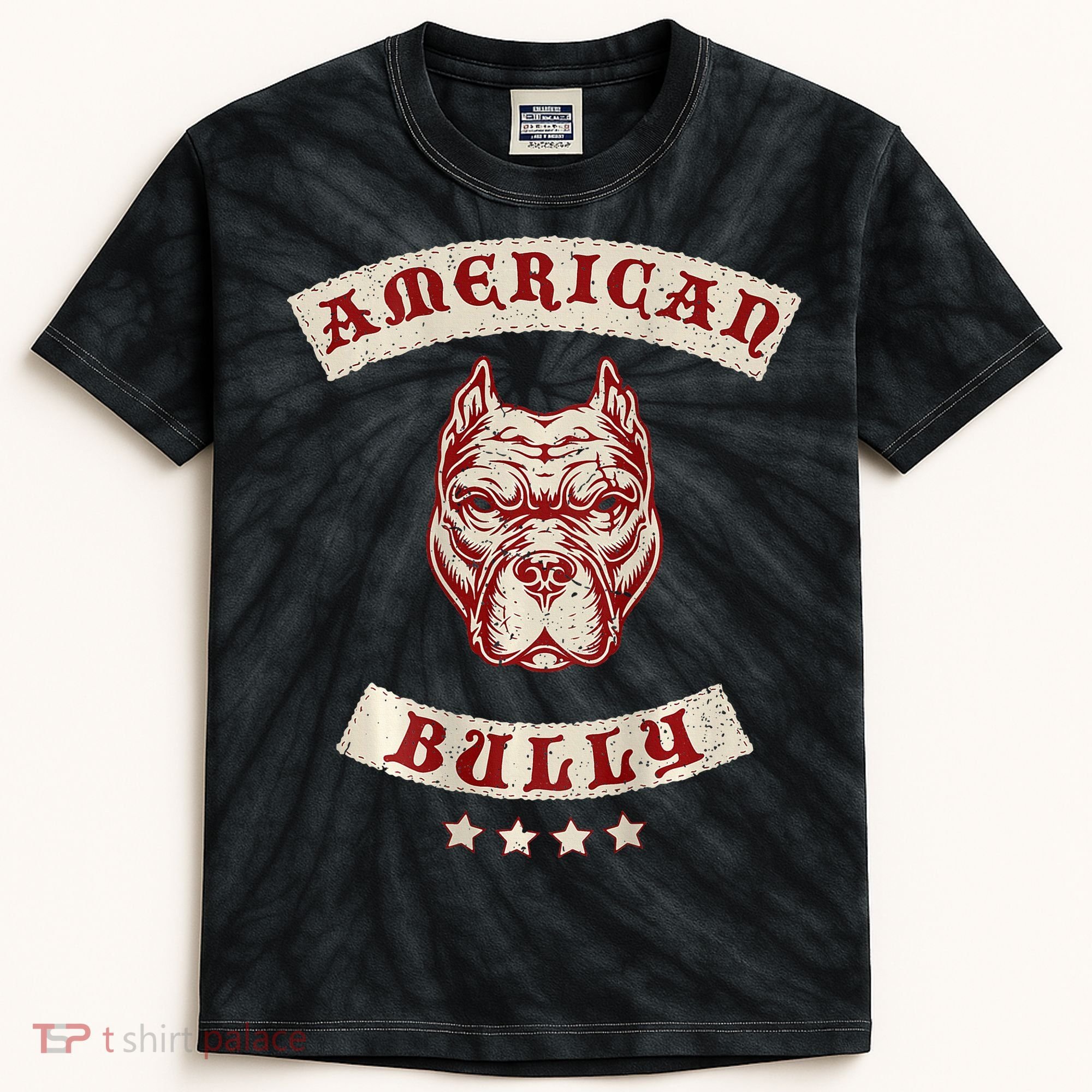 Pit Bull American Bully Dog Breed Mc Style Kids Tie-Dye T-Shirt