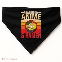 Powered By Anime And Ramen Love Noodles Women USA-Made Doggie Bandana thumb 0