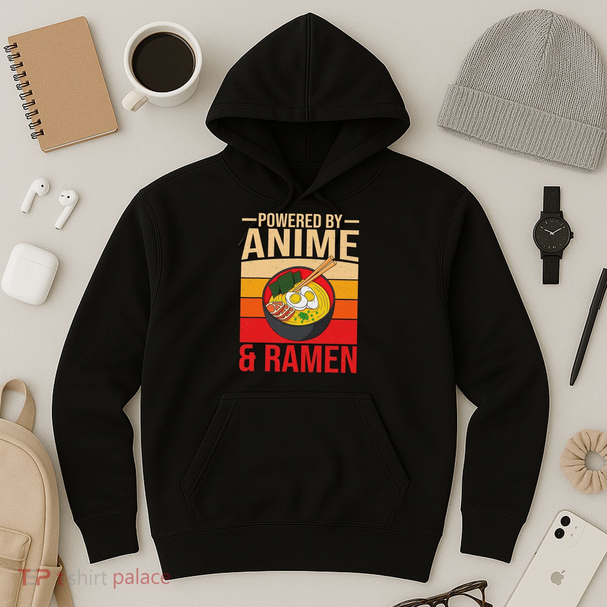 Powered By Anime And Ramen Love Noodles Women Hoodie