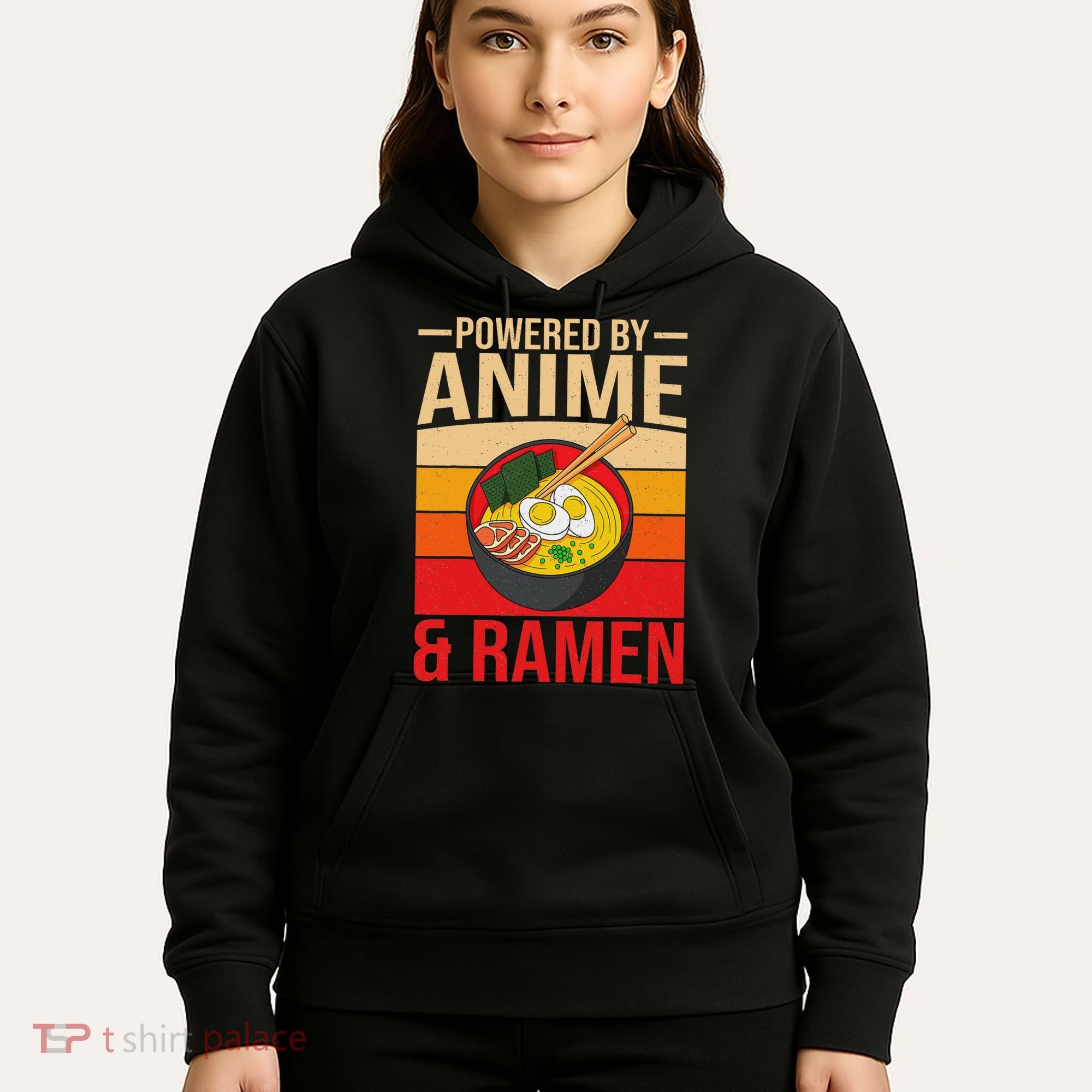 Powered By Anime And Ramen Love Noodles Women Hoodie