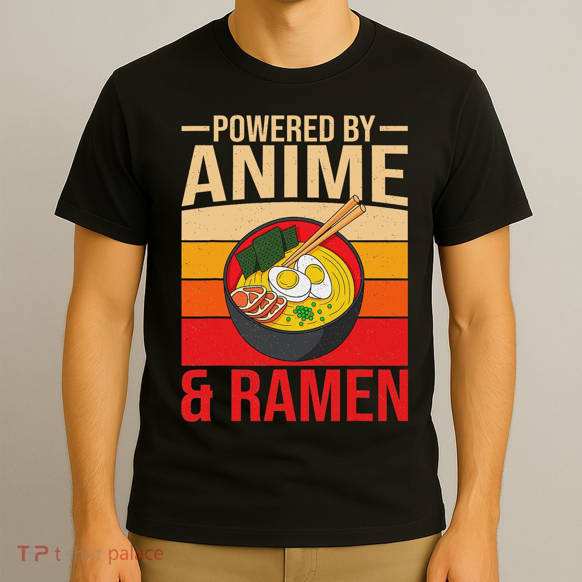 Powered By Anime And Ramen Love Noodles Women T-Shirt