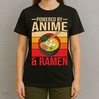 Powered By Anime And Ramen Love Noodles Women T-Shirt thumb 4