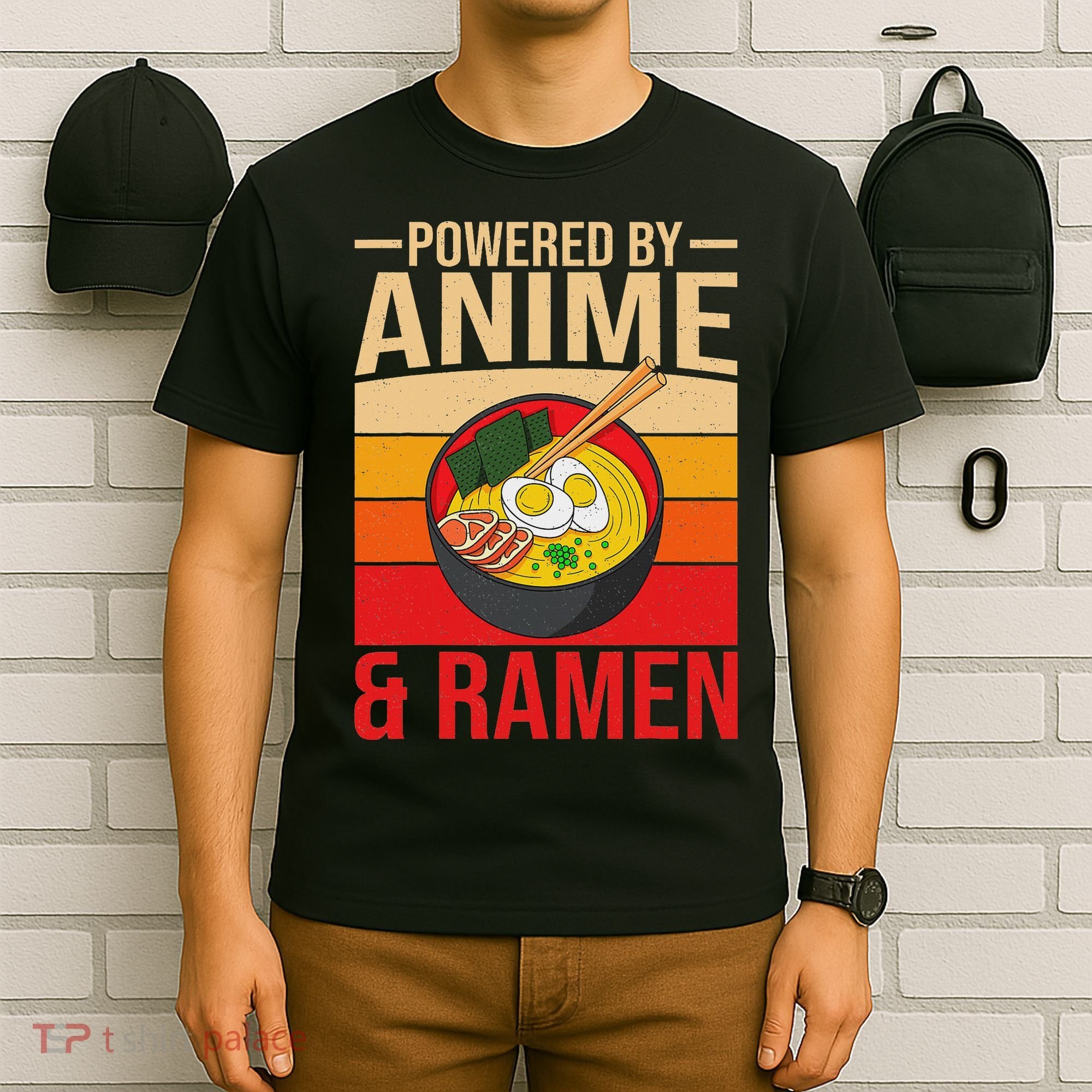 Powered By Anime And Ramen Love Noodles Women T-Shirt