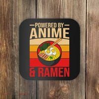 Powered By Anime And Ramen Love Noodles Women Coaster thumb 0