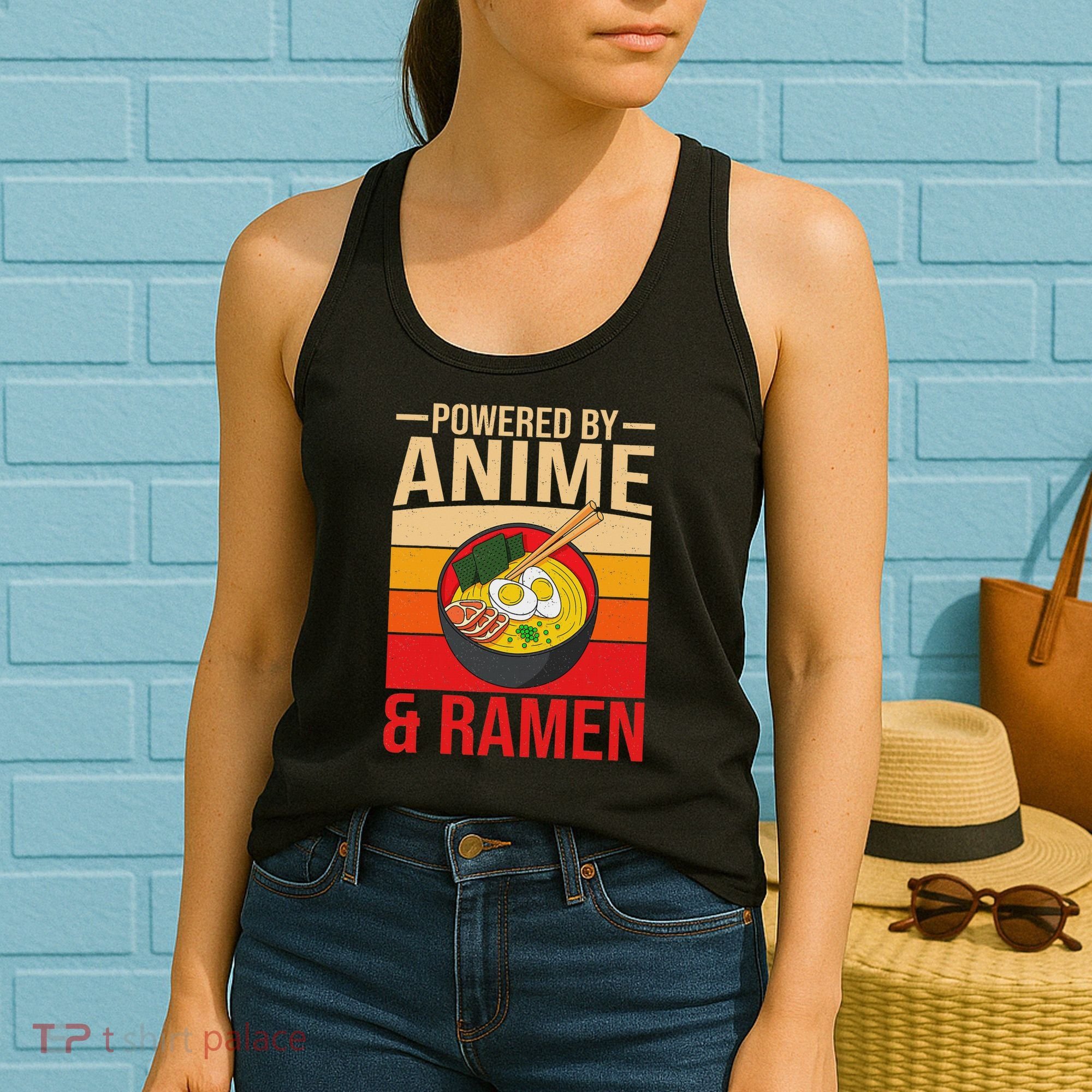 Powered By Anime And Ramen Love Noodles Women Women's Tank Top