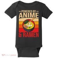 Powered By Anime And Ramen Love Noodles Women Baby Bodysuit thumb 0