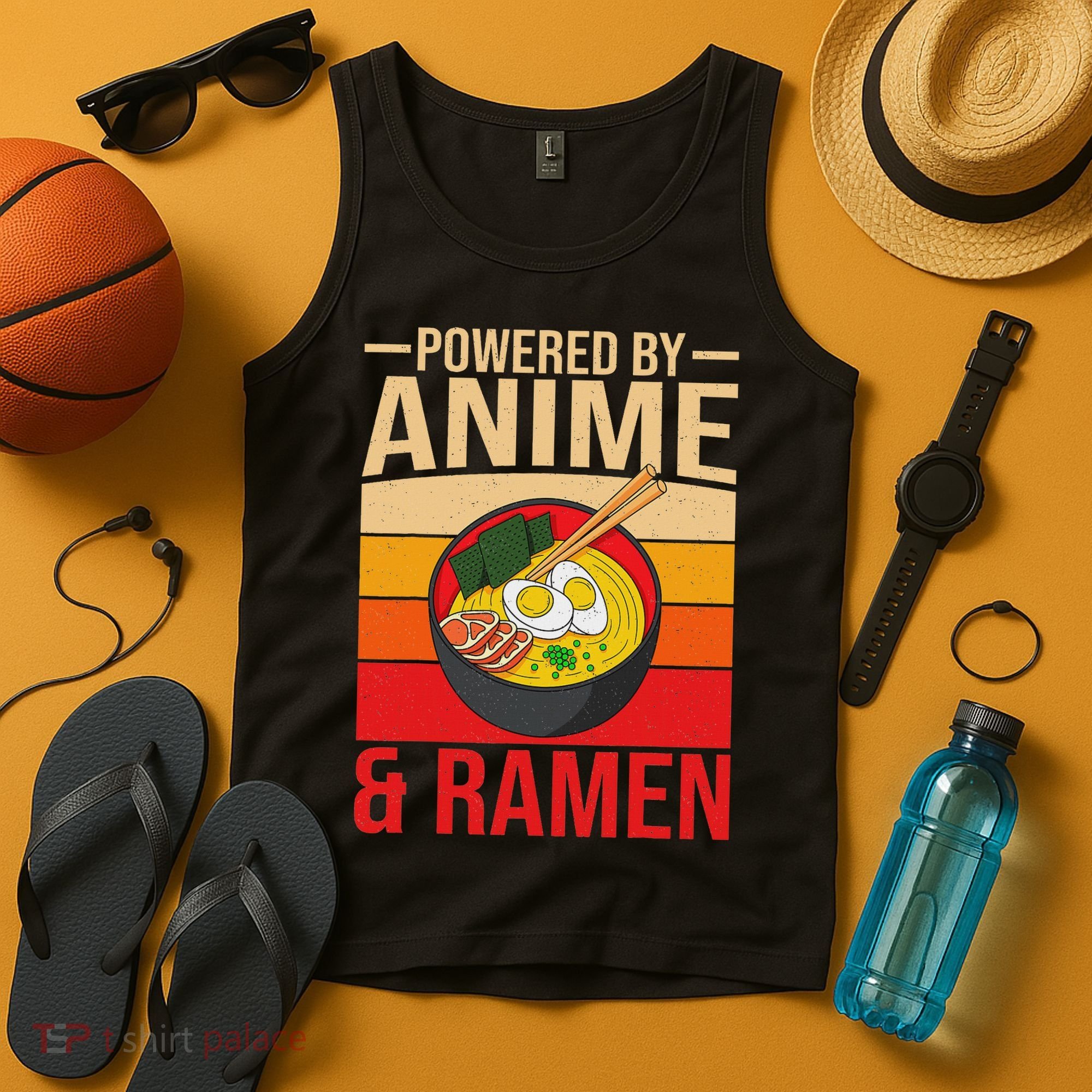 Powered By Anime And Ramen Love Noodles Women Tank Top