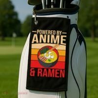 Powered By Anime And Ramen Love Noodles Women Golf Towel thumb 2