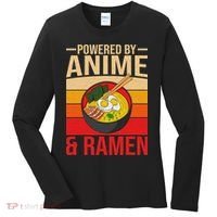 Powered By Anime And Ramen Love Noodles Women Women's Long Sleeve Shirt thumb 0