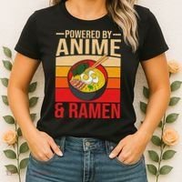 Powered By Anime And Ramen Love Noodles Women Women's T-Shirt thumb 2