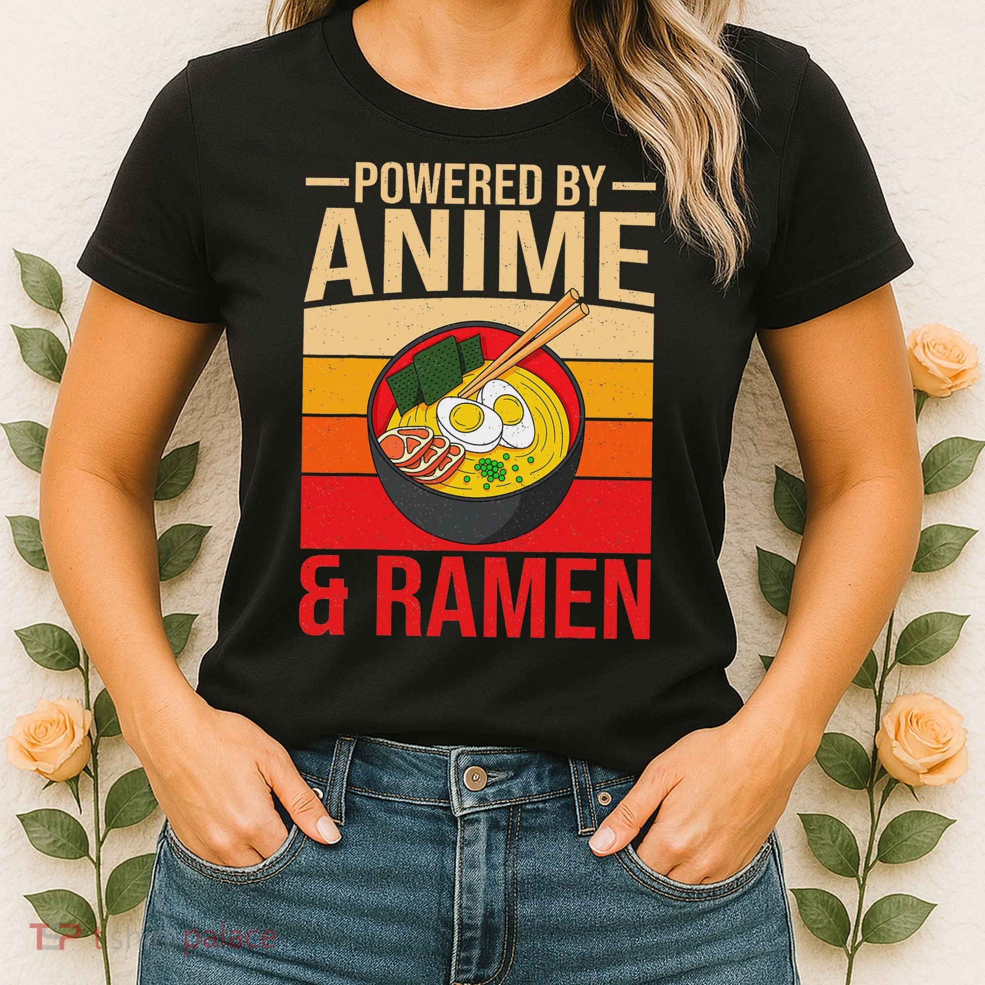 Powered By Anime And Ramen Love Noodles Women Women's T-Shirt