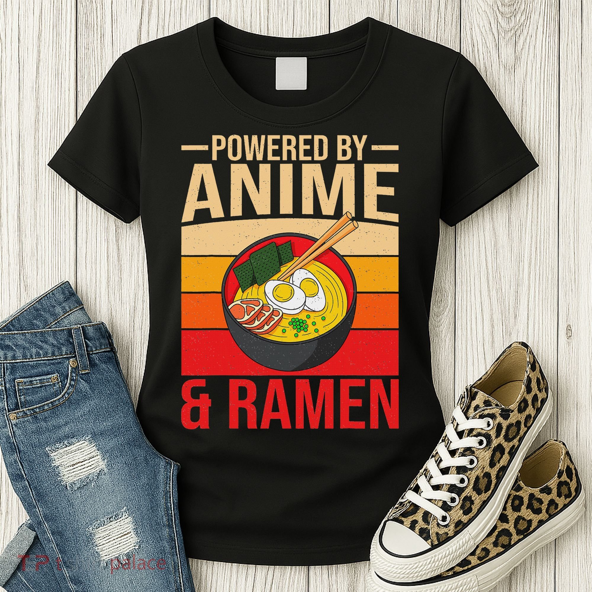 Powered By Anime And Ramen Love Noodles Women Women's T-Shirt