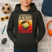 Powered By Anime And Ramen Love Noodles Women Kids Hoodie thumb 2
