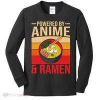 Powered By Anime And Ramen Love Noodles Women Kids Long Sleeve Shirt thumb 0
