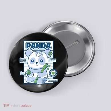 Panda Bear Animal Anatomy Button