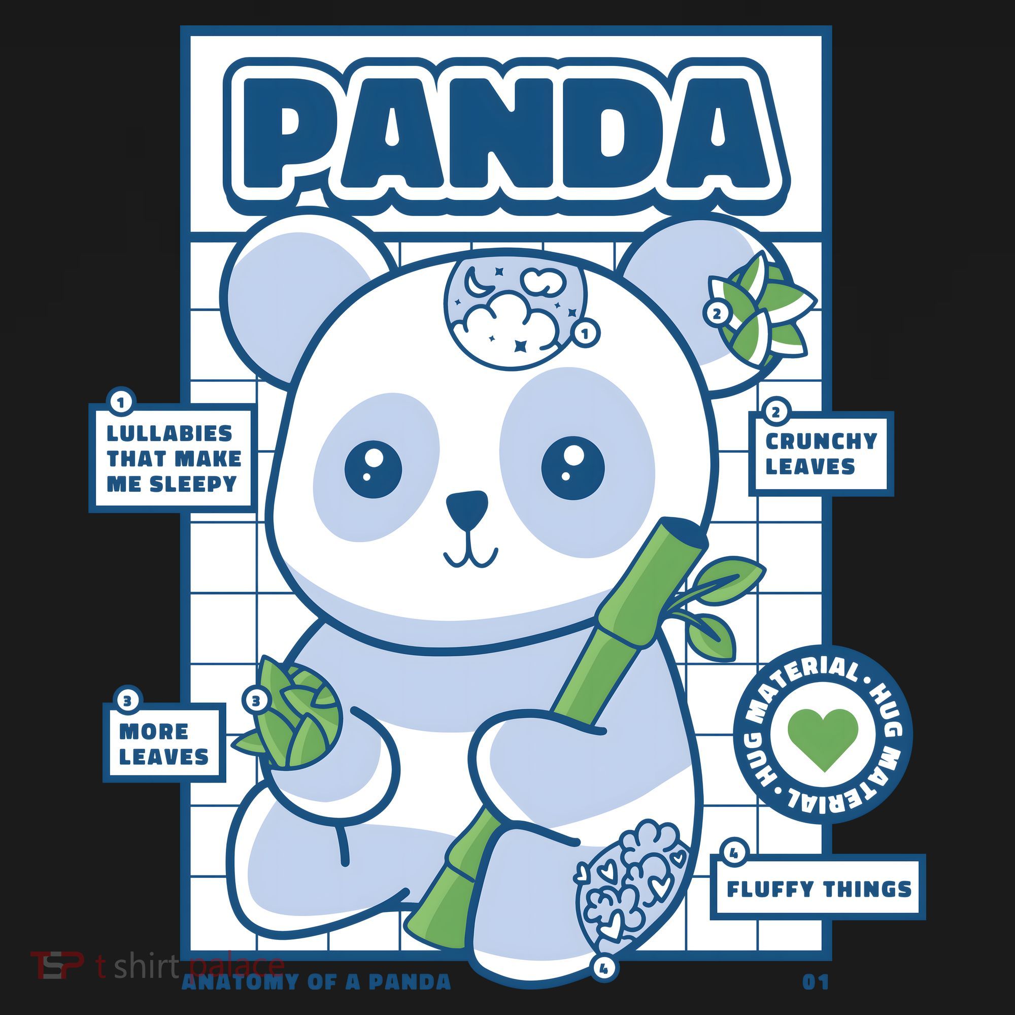 Panda Bear Animal Anatomy Tote Bag