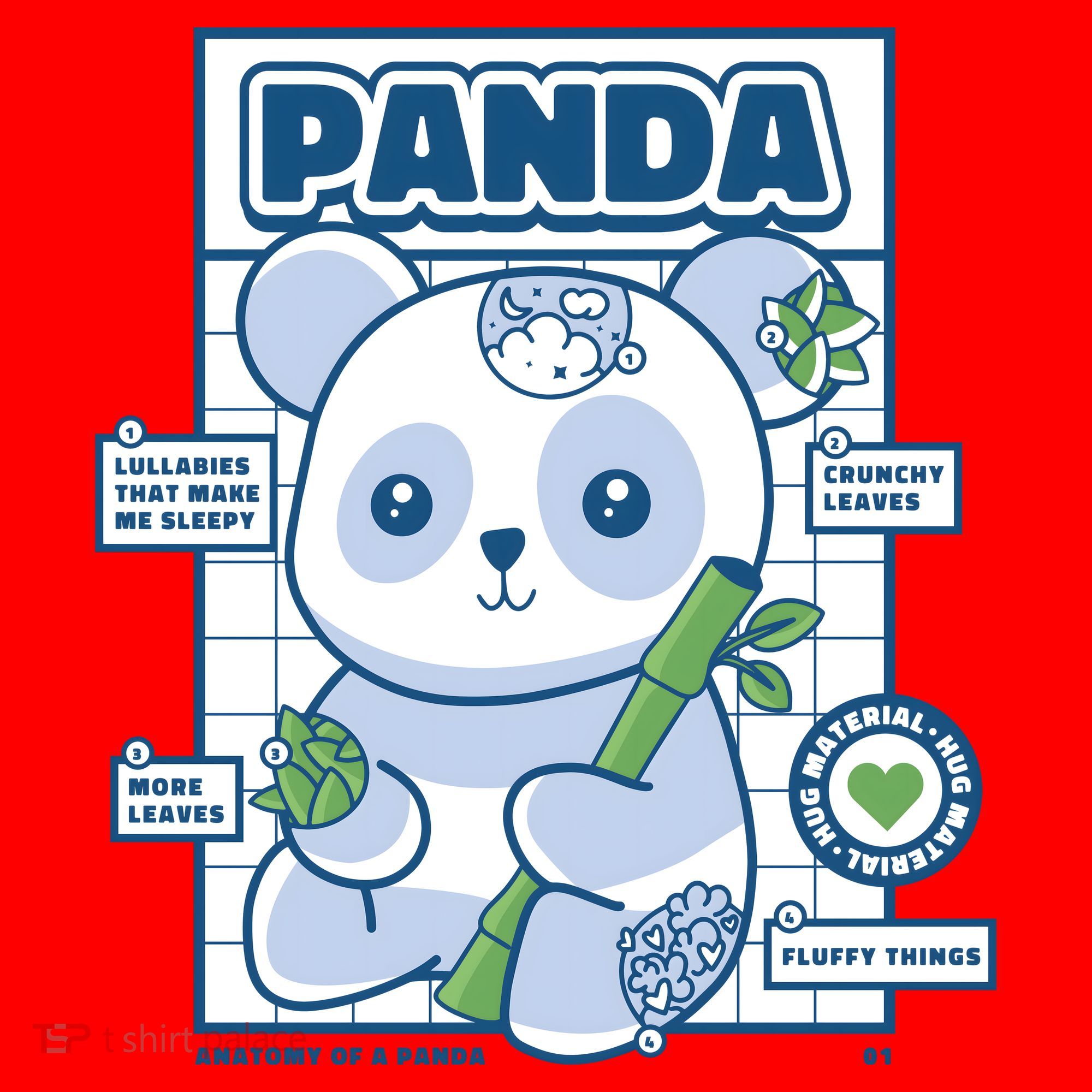Panda Bear Animal Anatomy Santa Hat