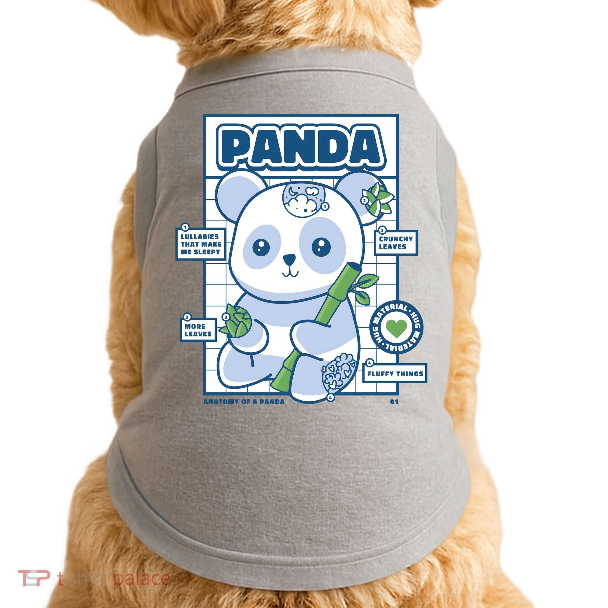 Panda Bear Animal Anatomy Doggie Tank