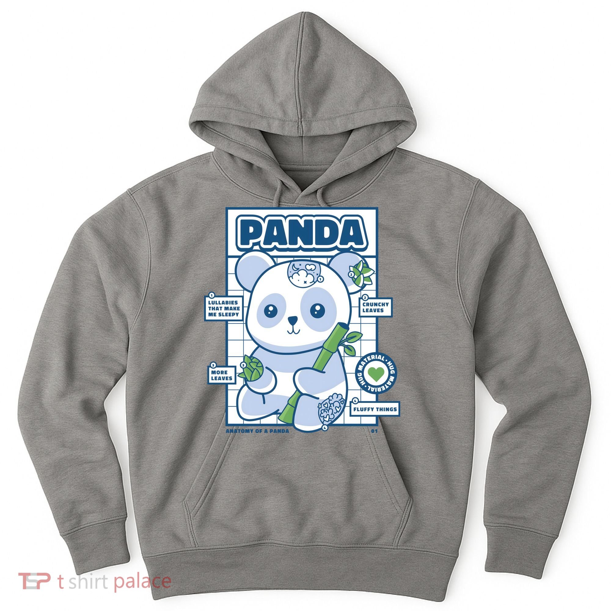 Panda Bear Animal Anatomy Hoodie
