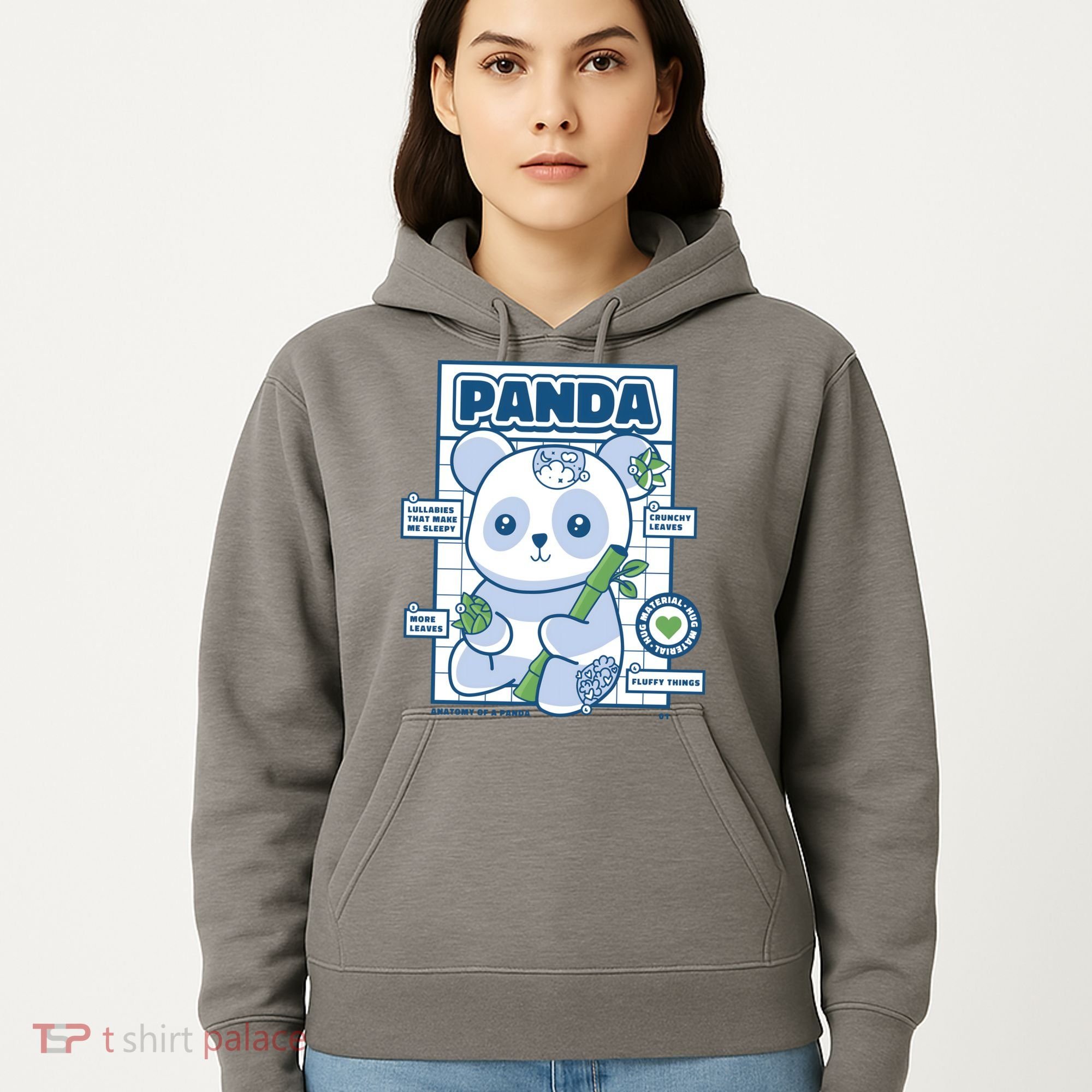 Panda Bear Animal Anatomy Hoodie