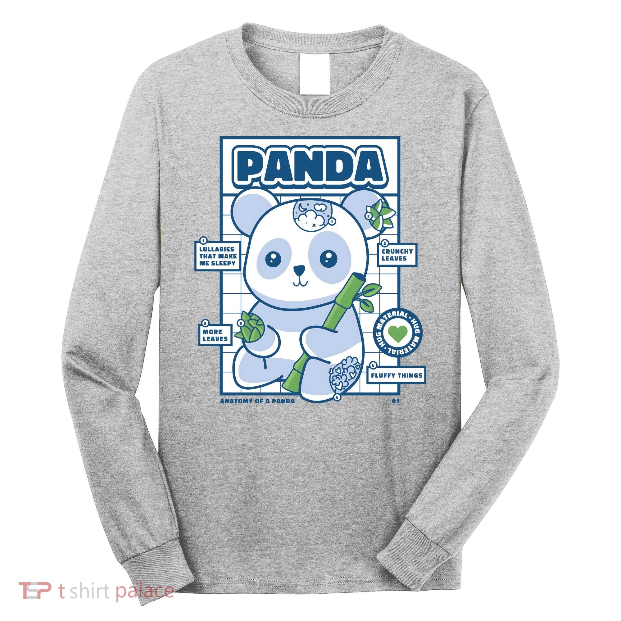 Panda Bear Animal Anatomy Long Sleeve Shirt