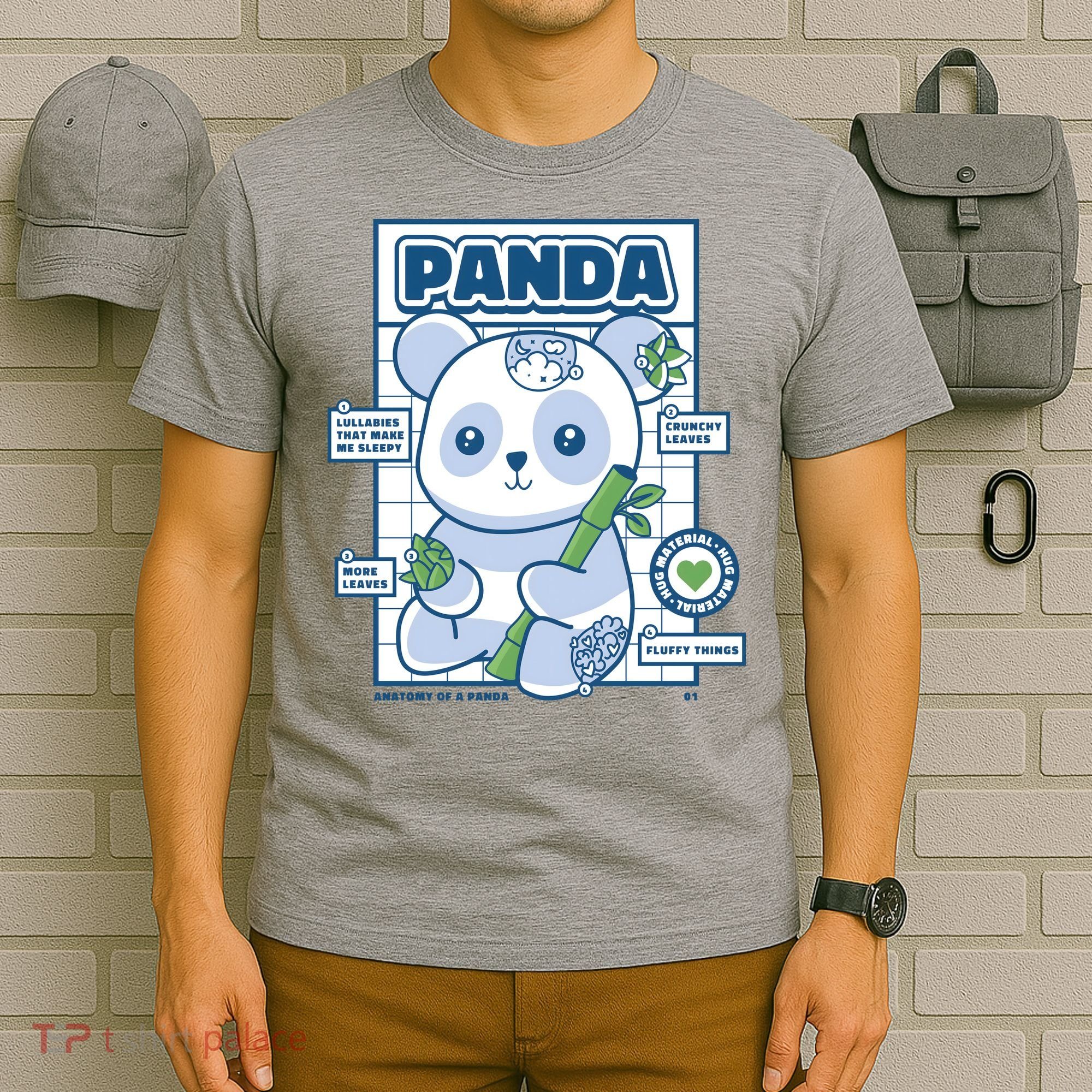 Panda Bear Animal Anatomy T-Shirt