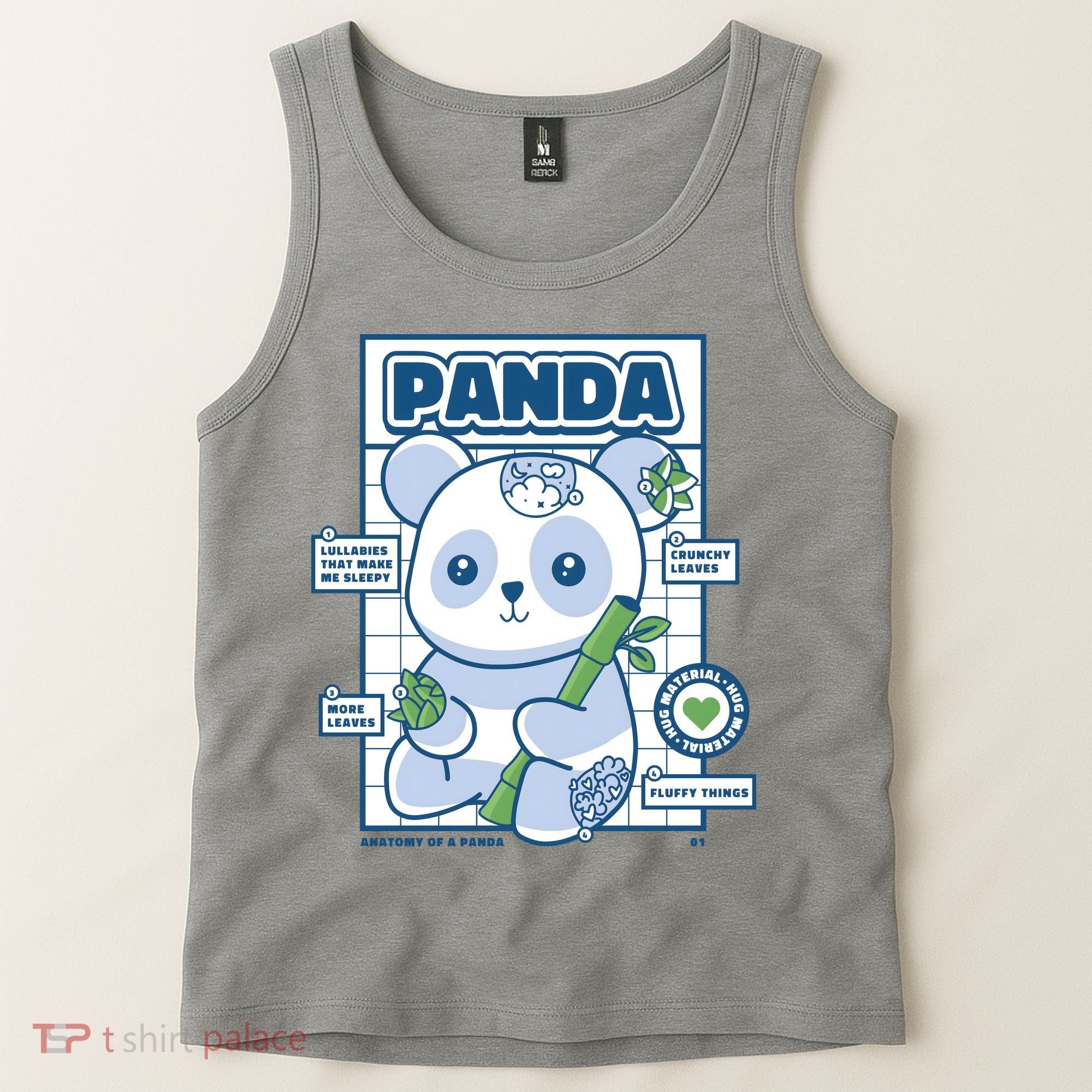 Panda Bear Animal Anatomy Tank Top