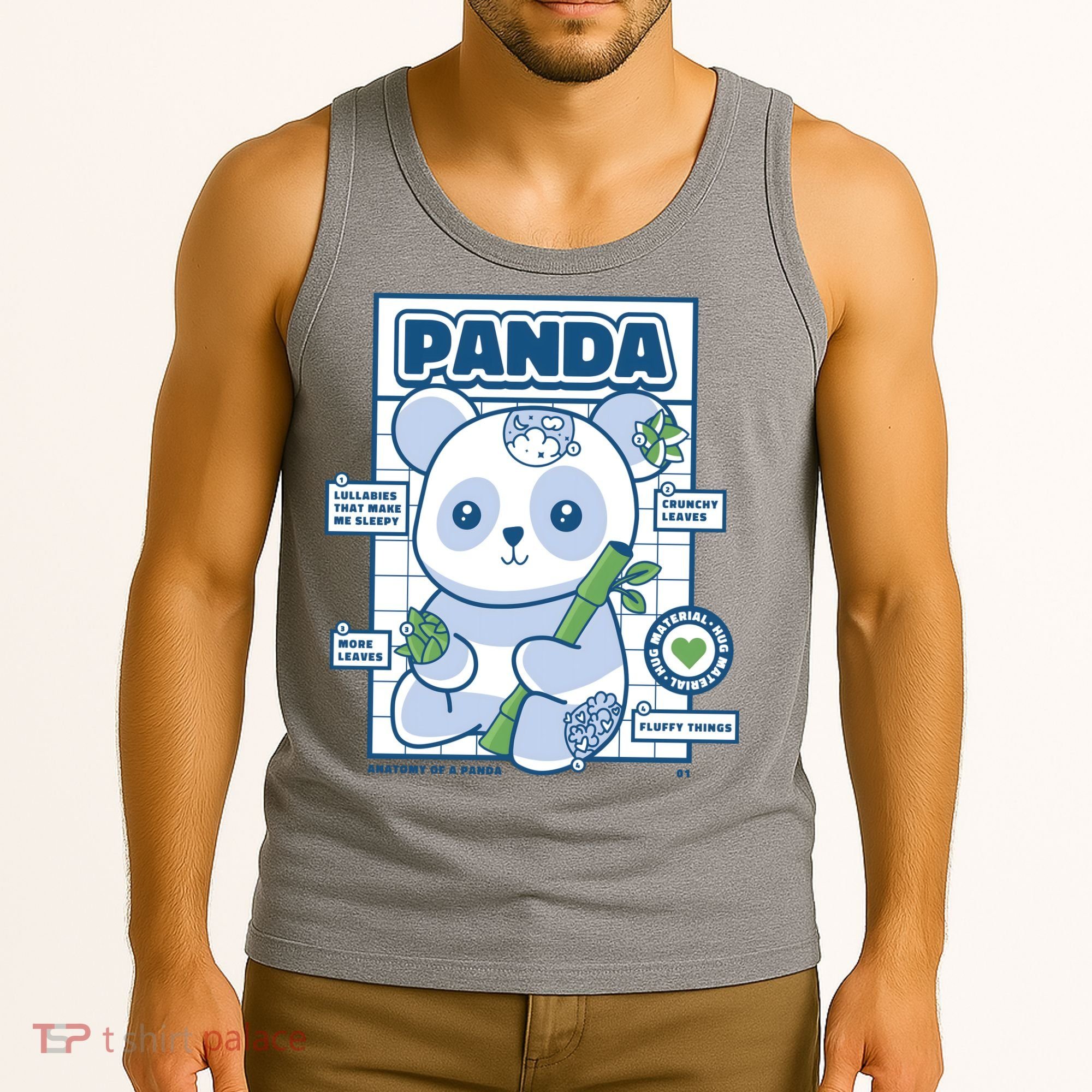 Panda Bear Animal Anatomy Tank Top
