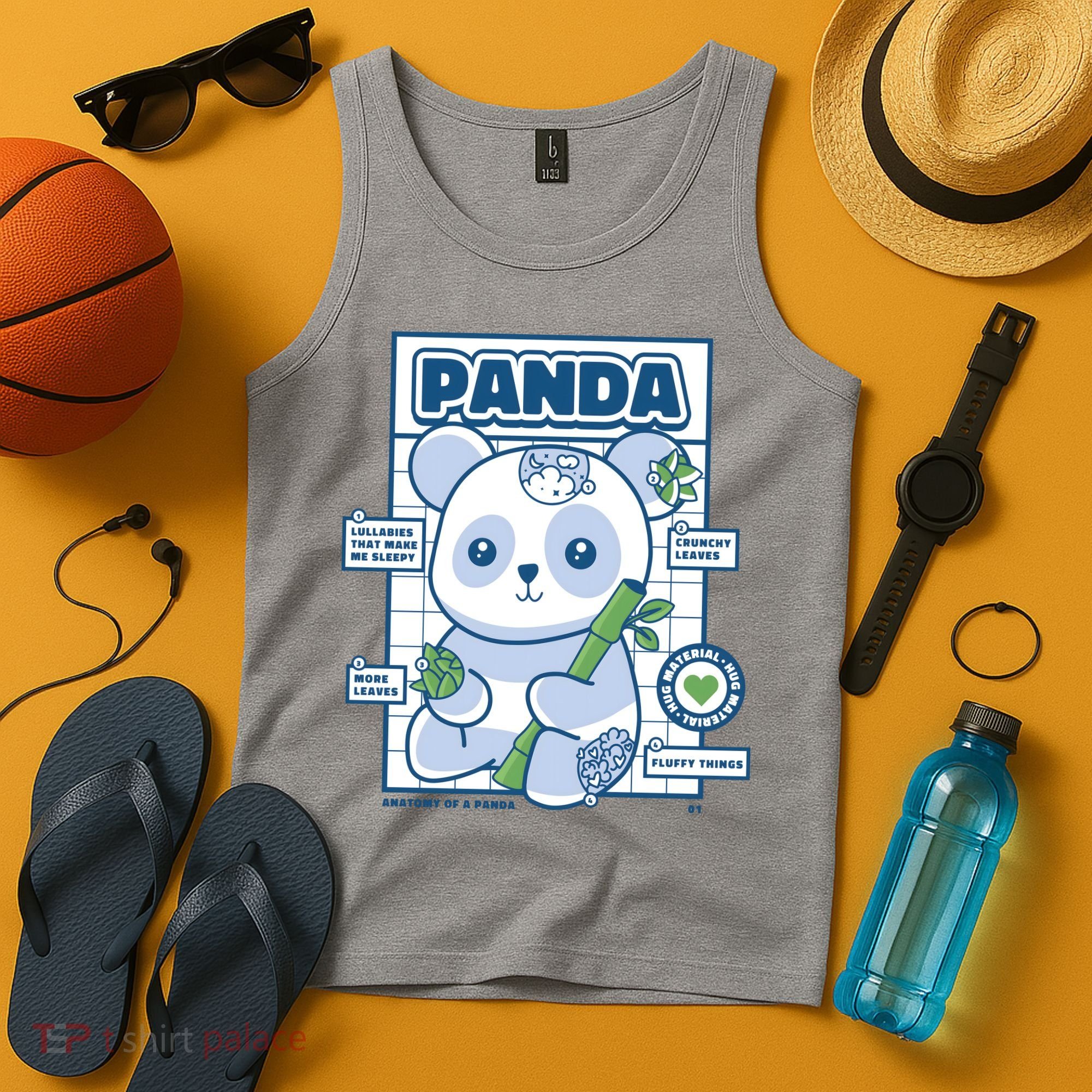 Panda Bear Animal Anatomy Tank Top