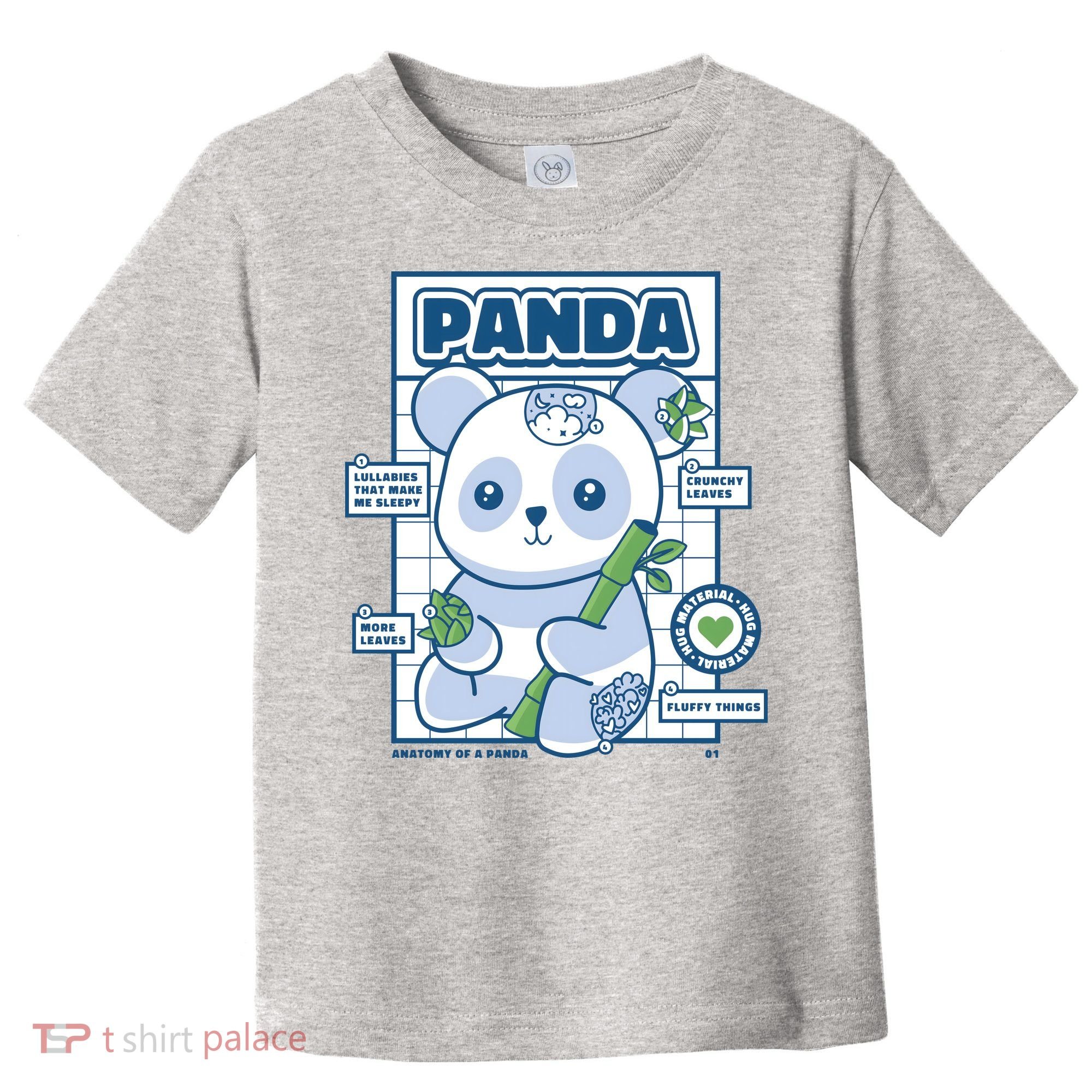 Panda Bear Animal Anatomy Toddler T-Shirt