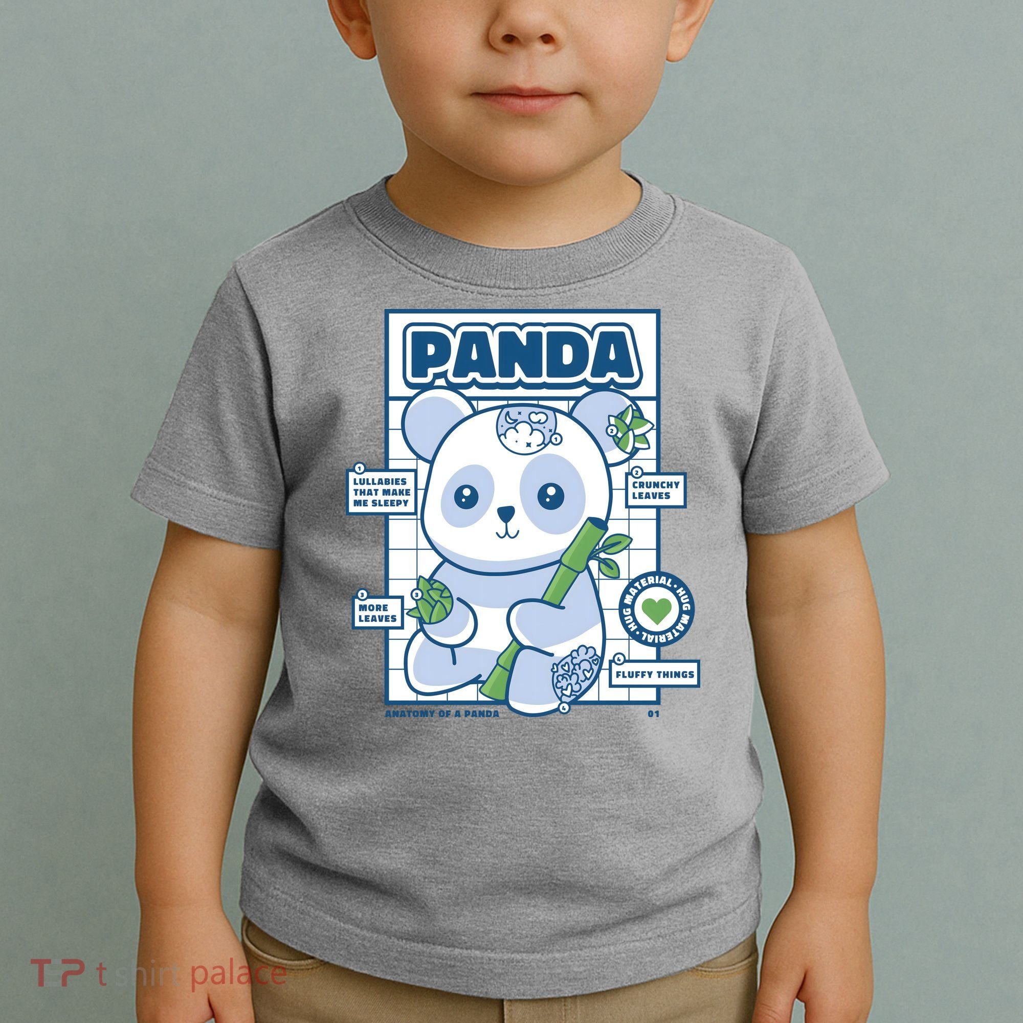 Panda Bear Animal Anatomy Toddler T-Shirt