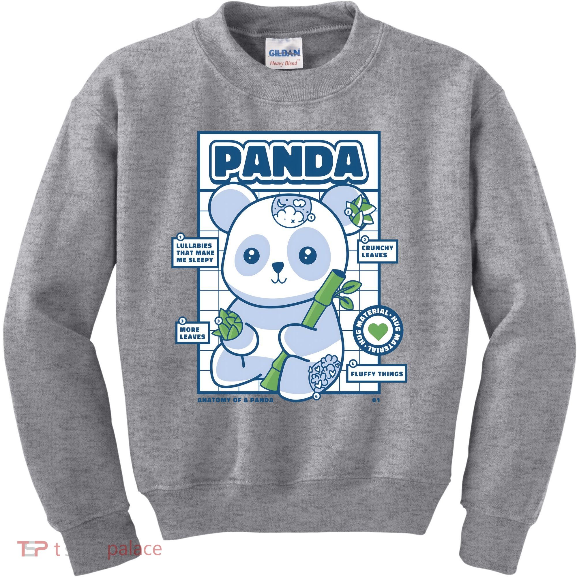 Panda Bear Animal Anatomy Kids Sweatshirt