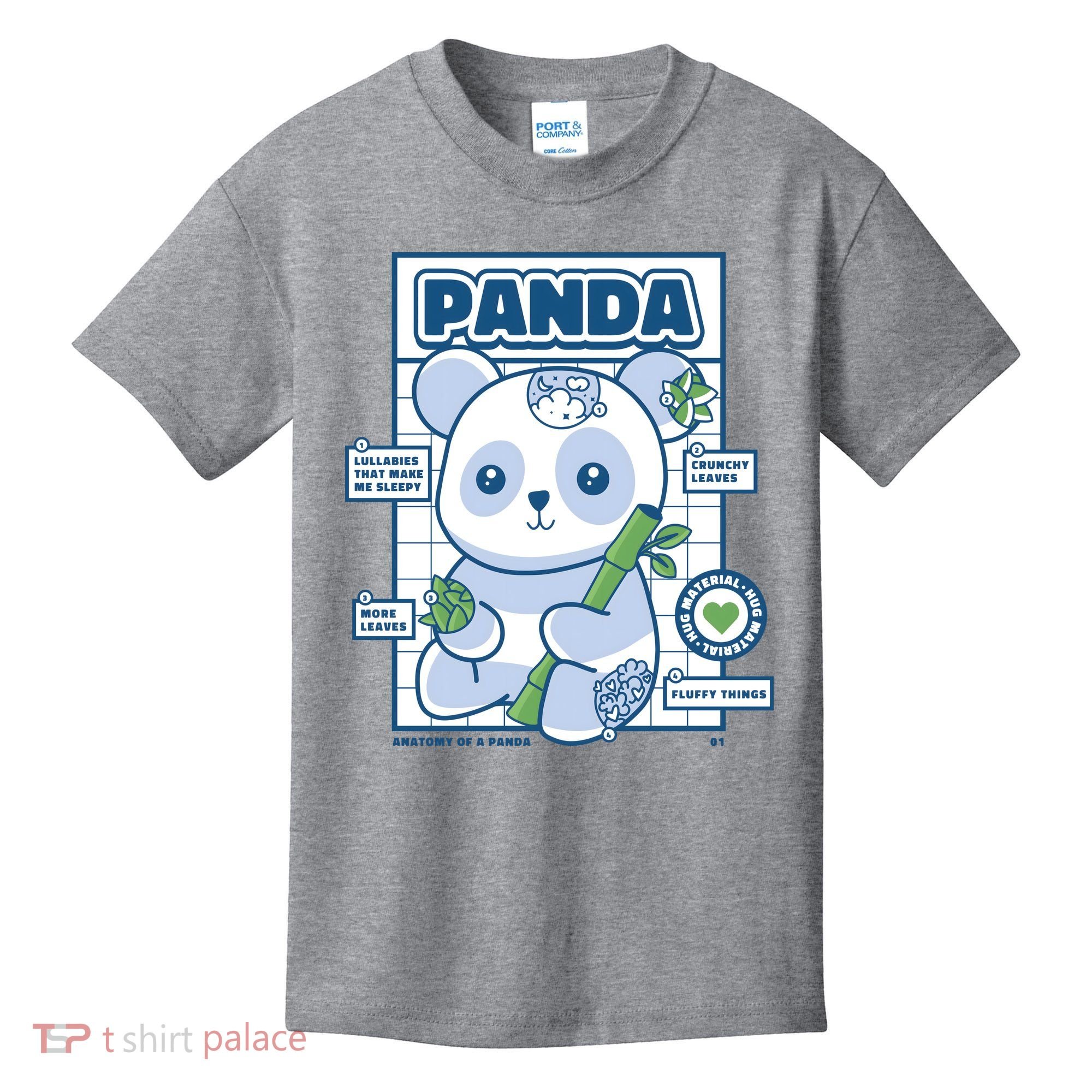 Panda Bear Animal Anatomy Kids T-Shirt