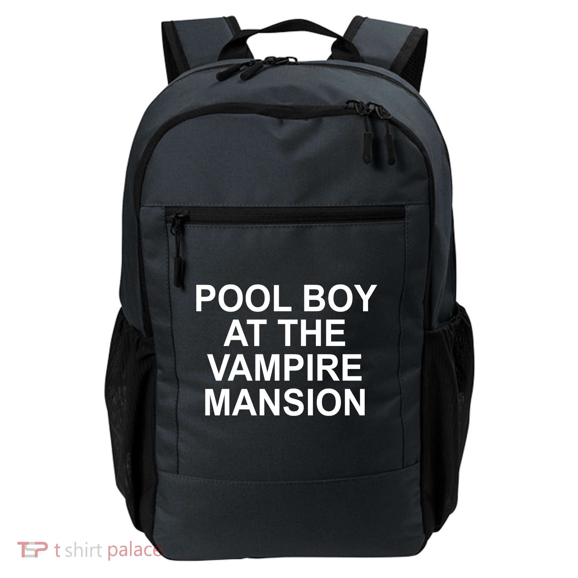 Pool Boy At The Vampire Mansion Backpack
