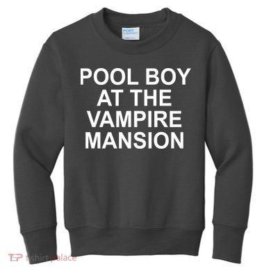 Pool Boy At The Vampire Mansion Kids Sweatshirt