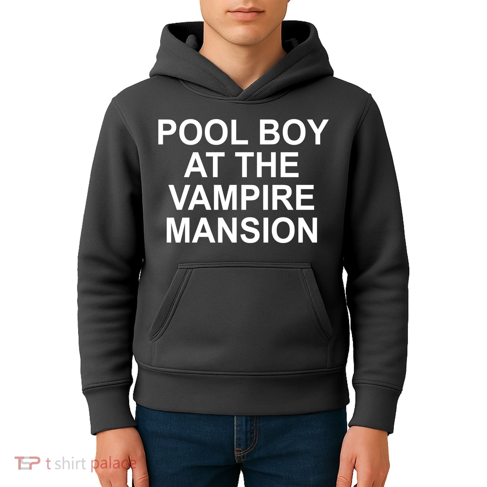 Pool Boy At The Vampire Mansion Kids Hoodie