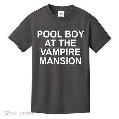 Pool Boy At The Vampire Mansion Kids T-Shirt