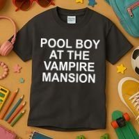 Pool Boy At The Vampire Mansion Kids T-Shirt thumb 3