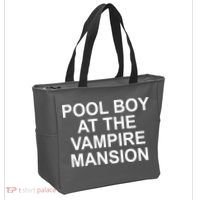Pool Boy At The Vampire Mansion Tote Bag thumb 2