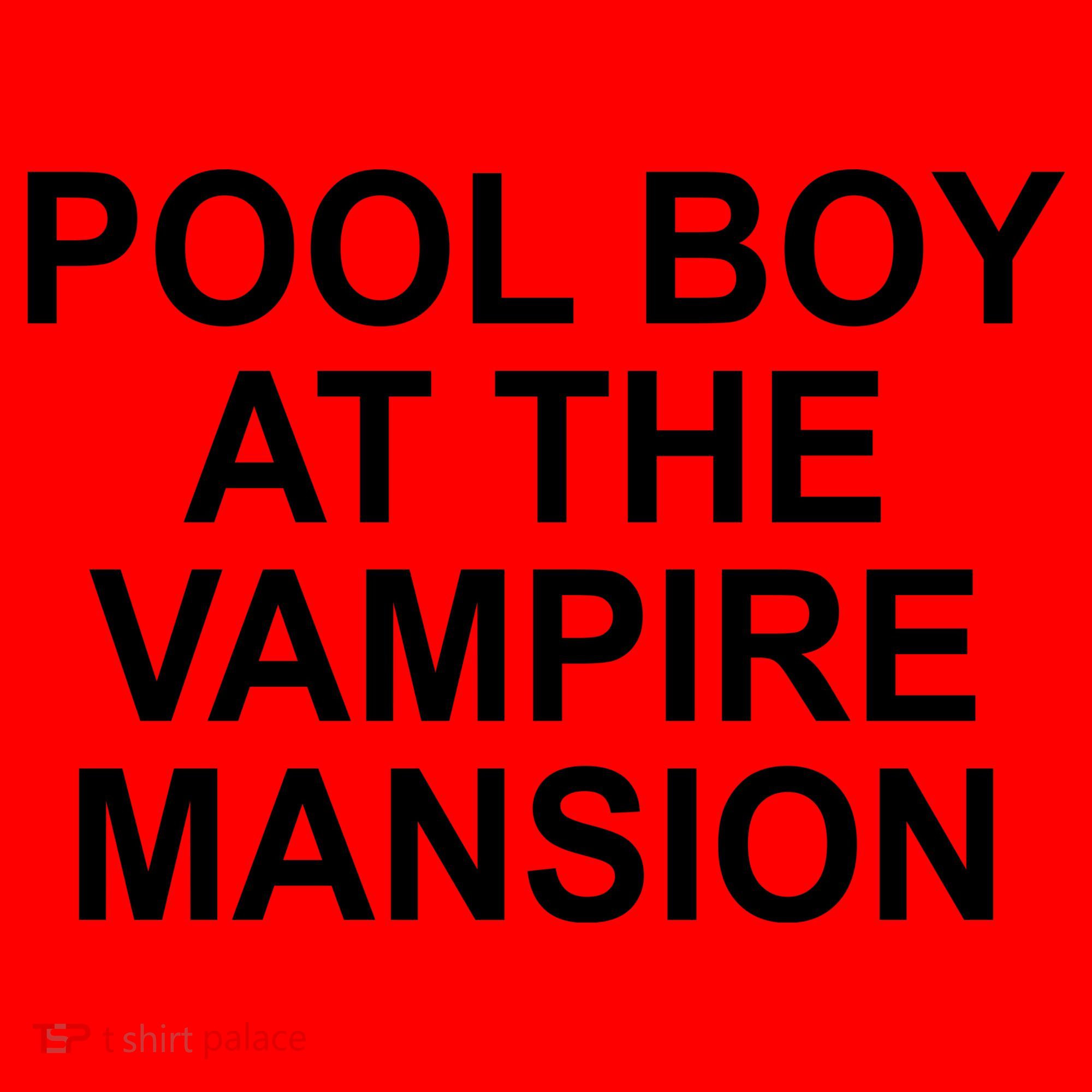 Pool Boy At The Vampire Mansion Santa Hat