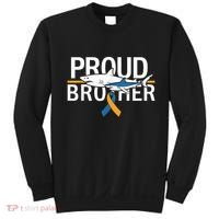 Proud Brother Autism Awareness Shark Support Ribbon Sweatshirt thumb 0