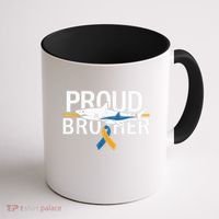 Proud Brother Autism Awareness Shark Support Ribbon Coffee Mug thumb 1
