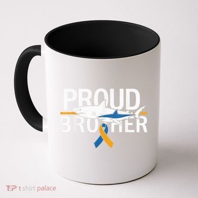 Proud Brother Autism Awareness Shark Support Ribbon Coffee Mug