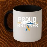 Proud Brother Autism Awareness Shark Support Ribbon Coffee Mug thumb 2