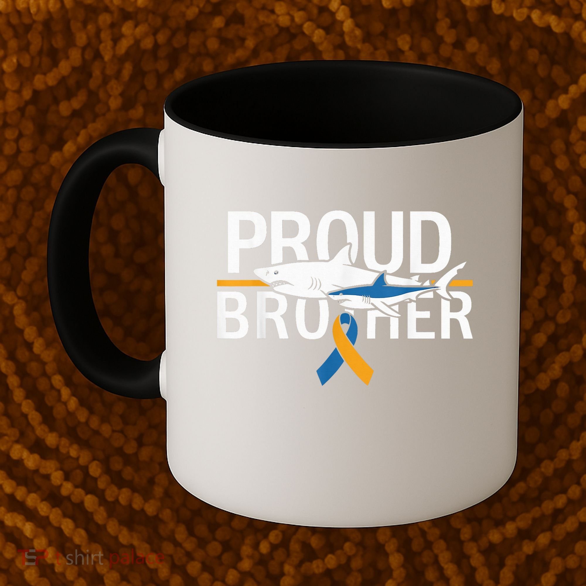Proud Brother Autism Awareness Shark Support Ribbon Coffee Mug